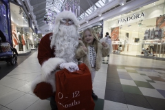 SANTA ARRIVES AT THE PYRAMIDS SHOPPING CENTRE, BIRKENHEAD... Pictured is Ella Howell,3 from Birkenhead.
